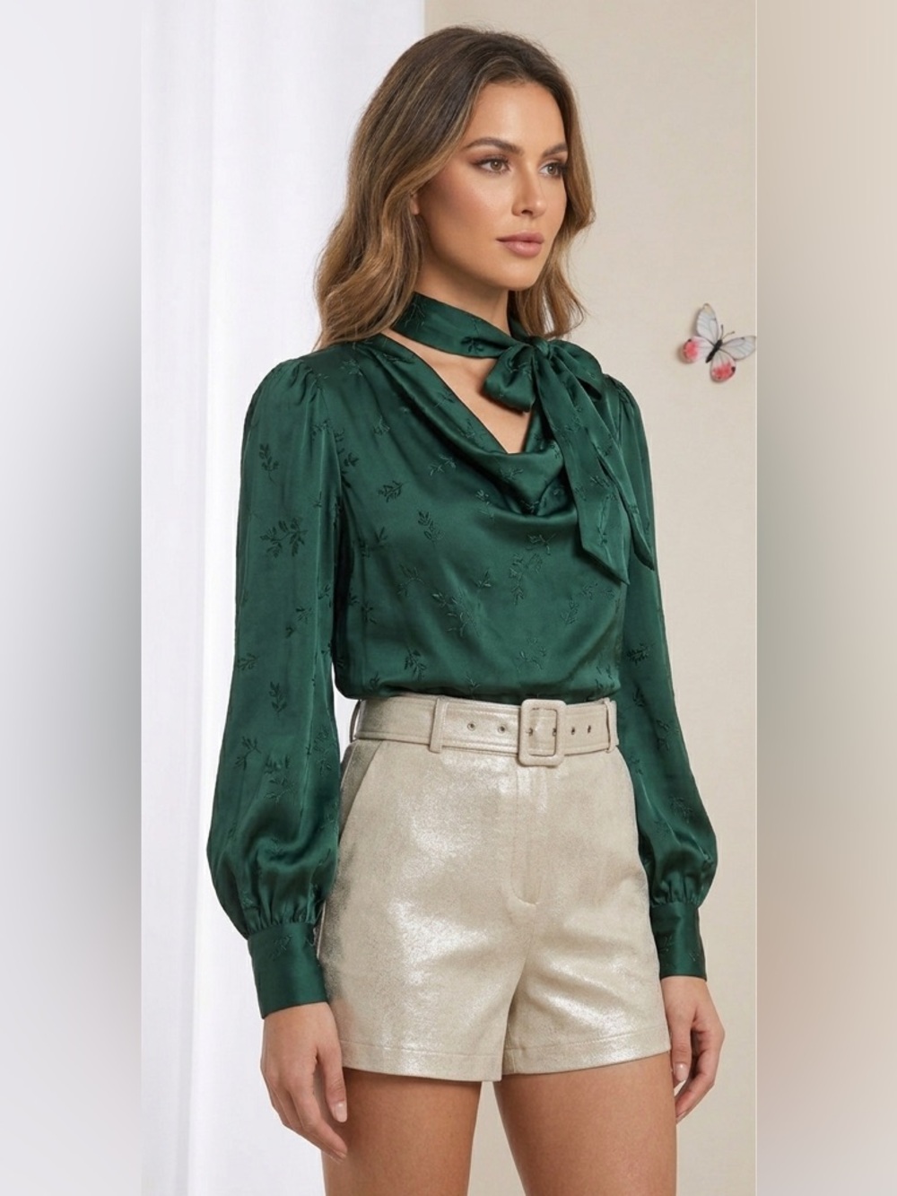 Nine West Belted Welt-Pocket Shorts size xl